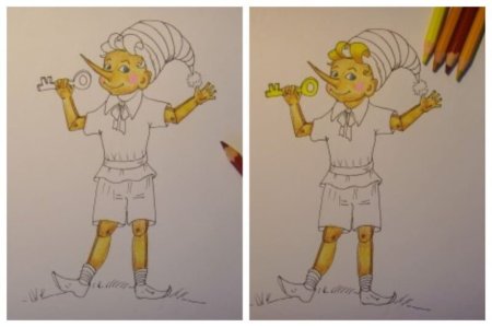 Пьеро из Буратино рисунок