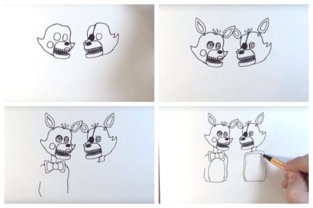 Как нарисовать Фокси поэтапно