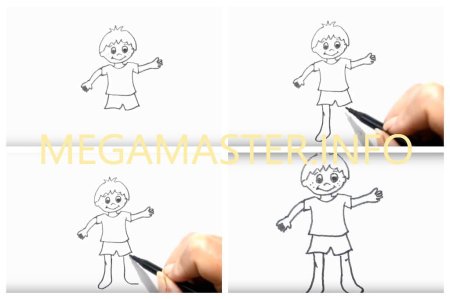 Рисование мальчика поэтапно для детей