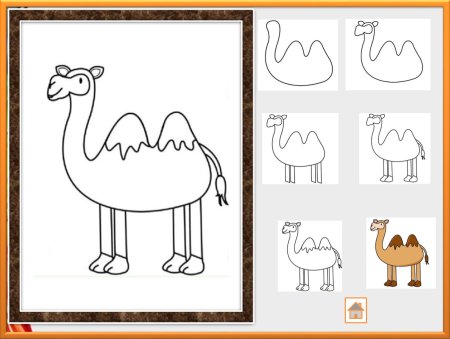 Поэтапное рисование верблюда