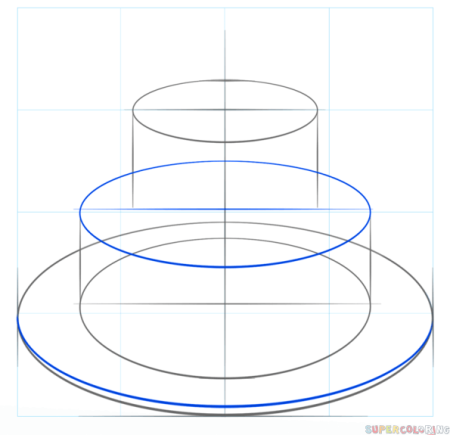 Торт пошагово рисунок
