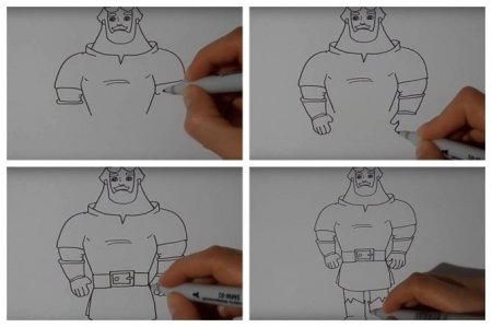 Рисуем богатыря пошагово