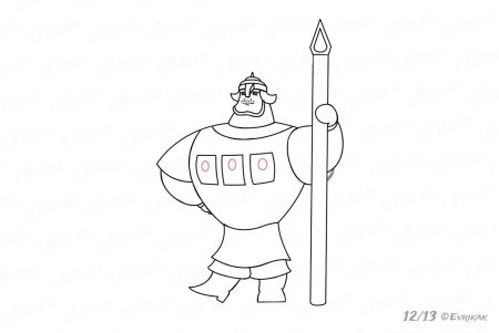 Три богатыря Васнецов рисунок