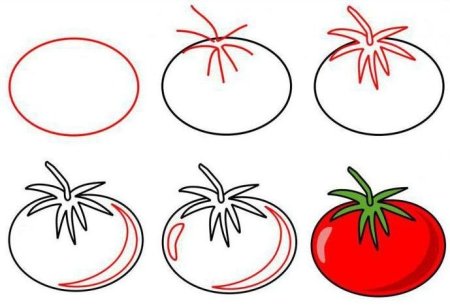 Овощи и фрукты рисунок поэтапно (54 фото)