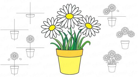 Рисование цветов для детей