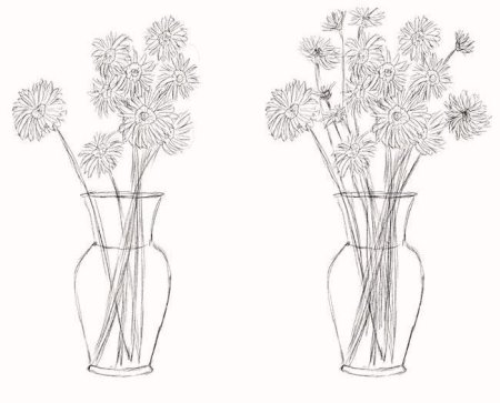 Ваза с цветами поэтапно