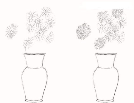 Ваза с цветами рисунок для детей