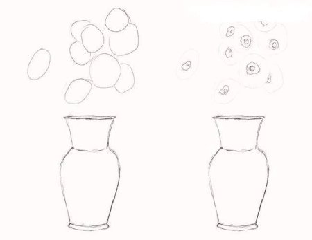 Уроки рисования ваза с цветами