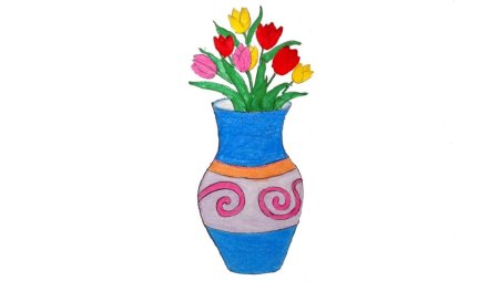 Поэтапное рисование вазы