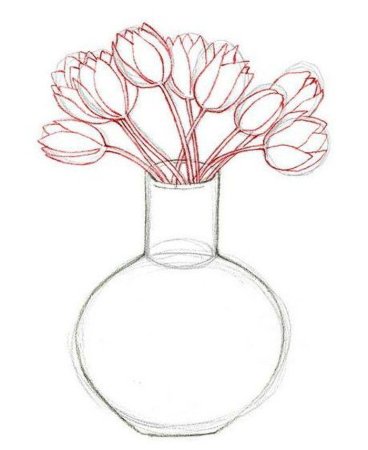 Симметричное рисование вазы