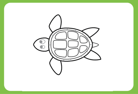 Нарисовать черепаху ребенку 7 лет