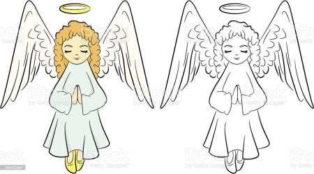 Ангел этапы рисования для детей