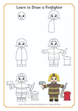 Поэтапное рисование профессии