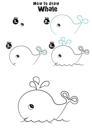 Как рисовать кита