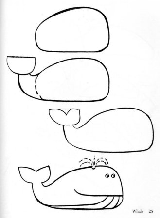 Три кита рисунок карандашом