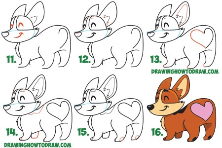 Как нарисовать корги поэтапно