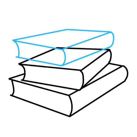 Стопка книг рисунок легкий