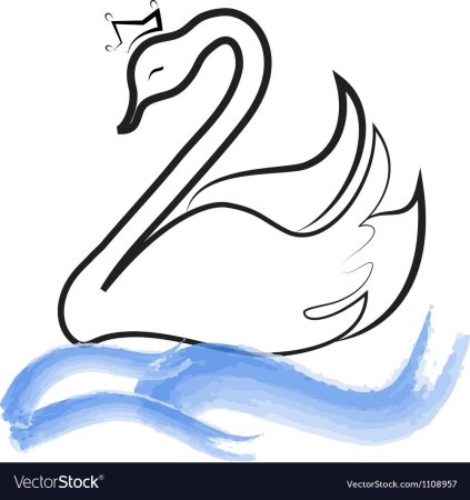 Царевна лебедь карандашом