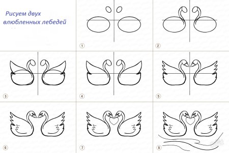Сказка о царе Салтане лебедь рисунок