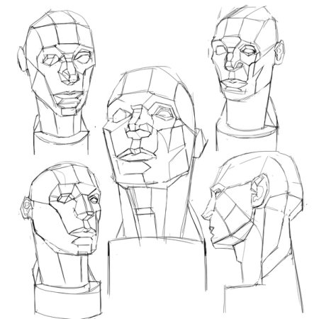 Обрубовка головы рисунок поэтапно