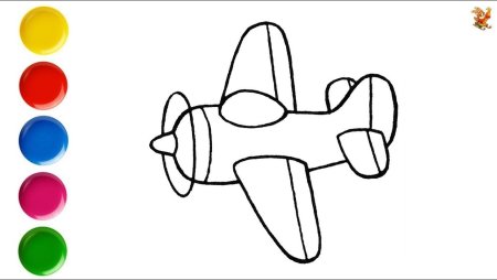 Рисунок самолёта для детей 1 класса