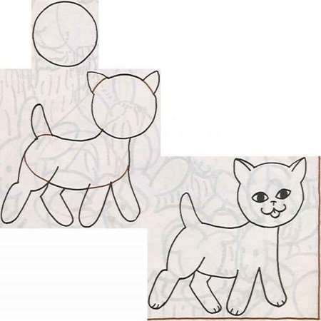 Рисование кошки в старшей группе