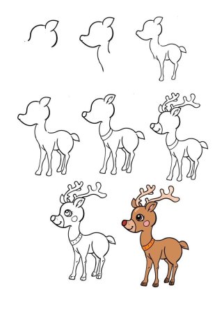 Аппликация олень