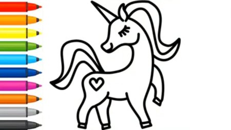 Рисование единорога для детей 5 лет
