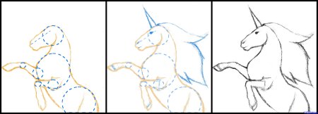 Уроки рисования для детей Единорог