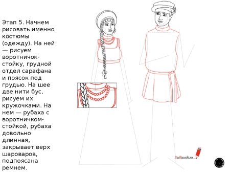 Эскиз народной одежды