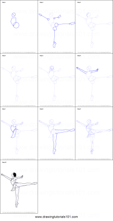 Как нарисовать балерину легко поэтапно