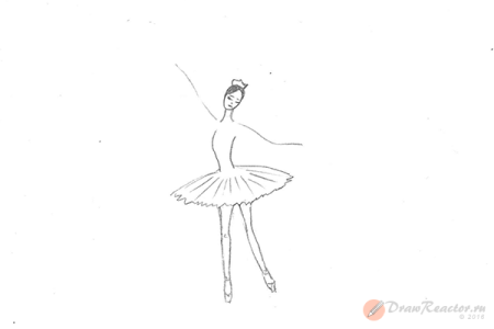 Рисование для детей карандашом пошагово балерина