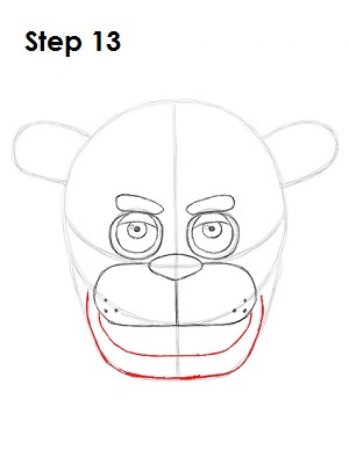 Мишка Фредди нарисовать