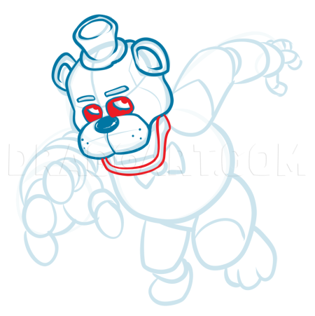 Мишка Фредди пошагово