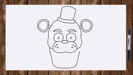 Лицо Фредди рисунок