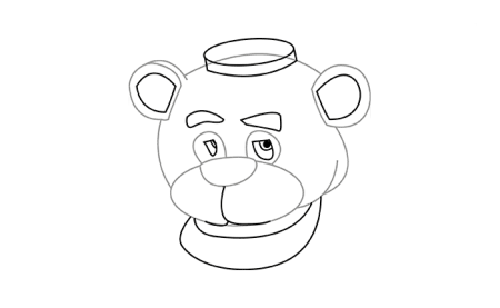 Как нарисовать мишку мишку Фредди