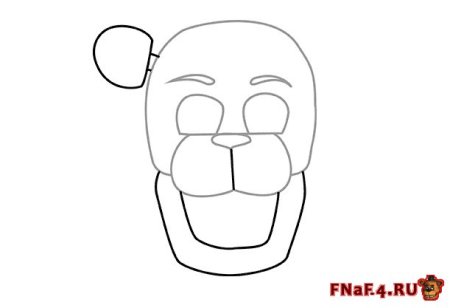 Маска Голден Фредди рисунок