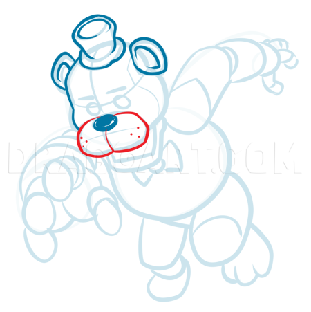 Срисовывать мишку Фредди хорошего и красивого