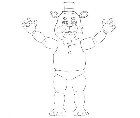 Рисунки для срисовки ФНАФ Фредди