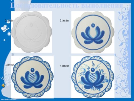Гжельская роспись этапы росписи