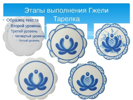 Этапы гжельской росписи для детей
