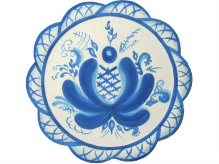 Гжель на тарелке для детей