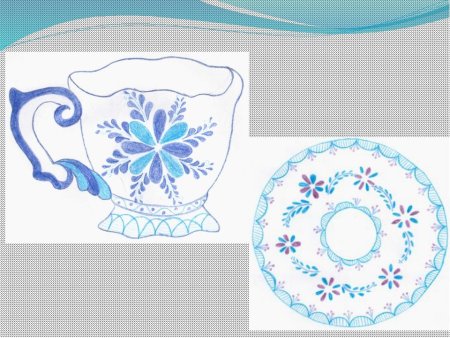 Основные элементы гжельской росписи для детей