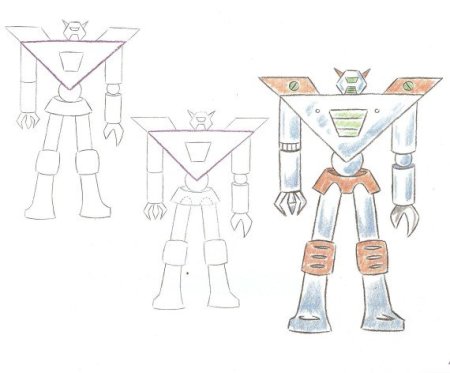 Рисование робота поэтапно