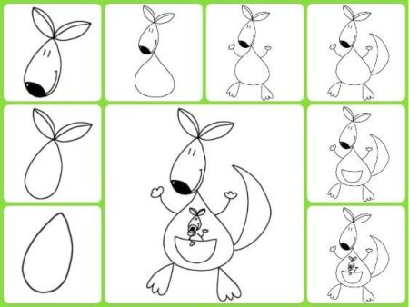 Кенгуру нарисовать легко