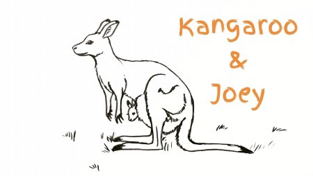 Поэтапное рисование кенгуру