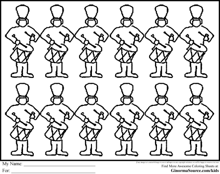 Раскраски деревянных Солдатов