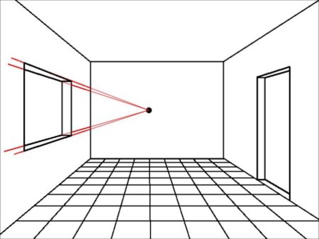 Рисование комнаты в перспективе