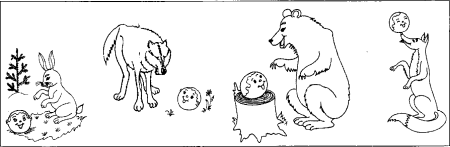 Роэтапно рисование колобка