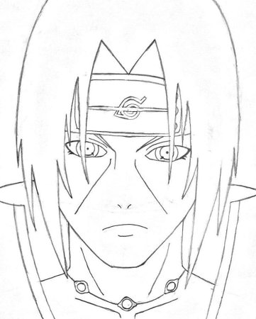 Поэтапное рисование Итачи